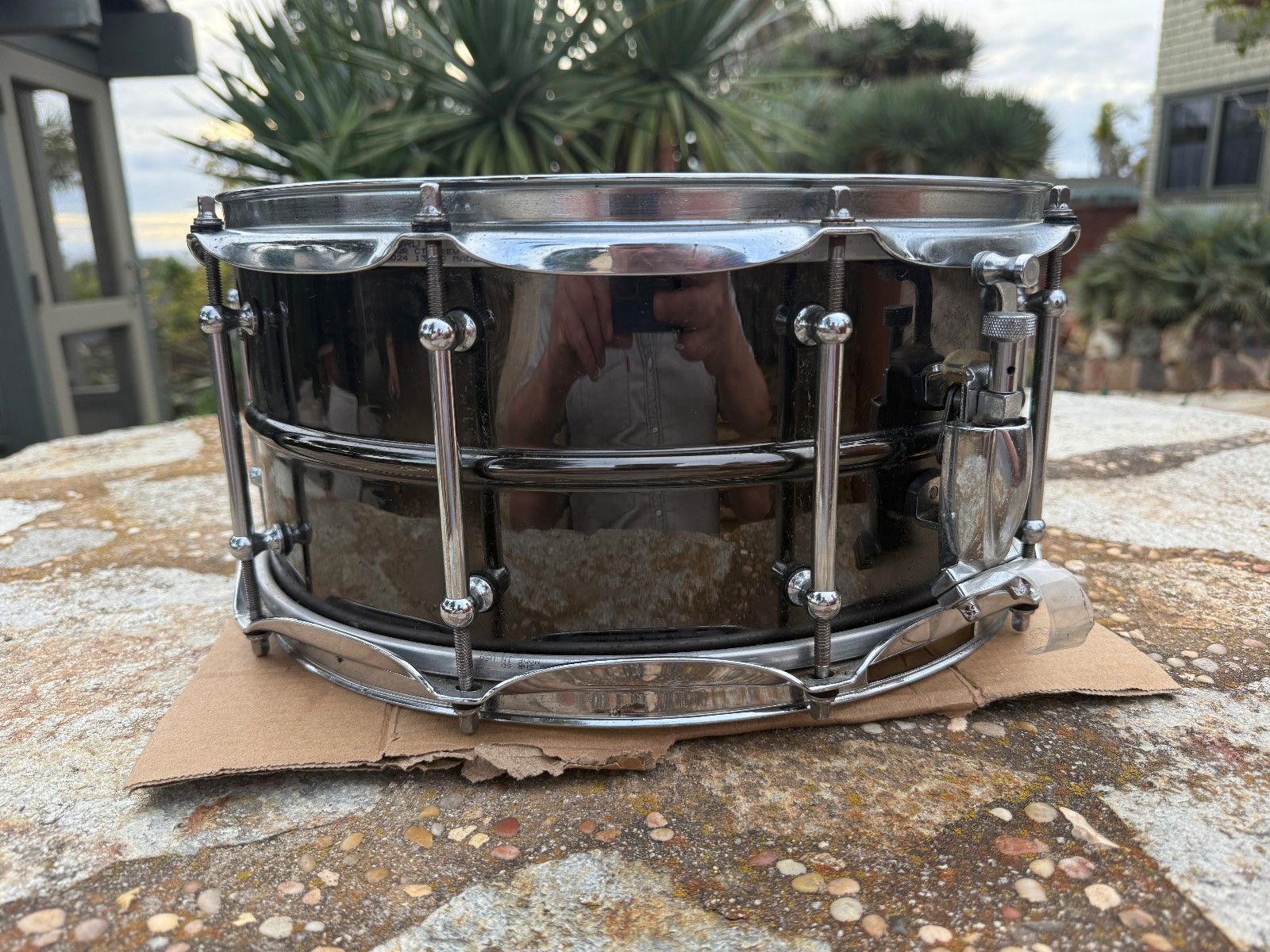Pork Pie Percussion Little Squealer Big Black Brass Snare Drum - 6.5 x 14 inch