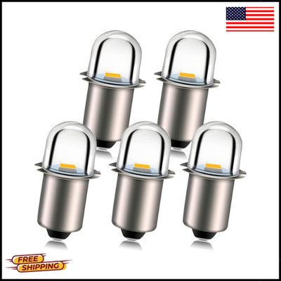 Ruiandsion LED Flashlight Bulb 18V P13.5S Base Socket Warm White LED Bulbs Repla
