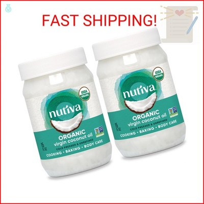Nutiva Organic, Cold-Pressed, Unrefined, Virgin Coconut Oil from Fresh, non-GMO,