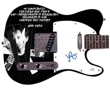 John Zorn Signed Custom Graphics Photo Guitar ACOA