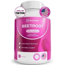 Rosabella Organic Beet Root 60 Capsules Natural Energy Boost Blood Pressure