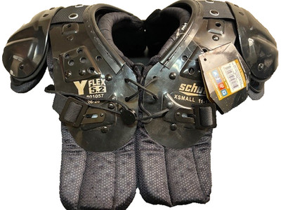 Schutt Flex Y Flex 5.2 Shoulder Pads XS Youth Small 11''-12'' 26''-28'' Black 801057