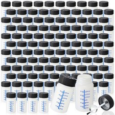 60 Pcs 2 oz Empty Touch-Up Paint Bottles with Brush Lid Mixing Balls