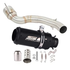 Black Muffler Exhaust Link Pipe Modified Slip Fit for DUKE 200 2020 -2023