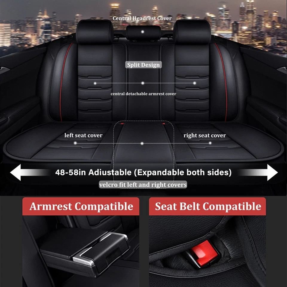 For Nissan Murano 2011-2024 Car Seat Covers Full Set Front Rear Leather Cushion Foto 4 de 4