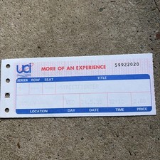 VINTAGE MOVIE STUB UCI STREET FIGHTER 1995 VAN DAMME KYLIE
