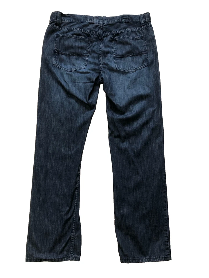 Alfani 牛仔裤男式蓝色深水洗直筒牛仔裤 36 x 32 码 — 第 2/4 张图片