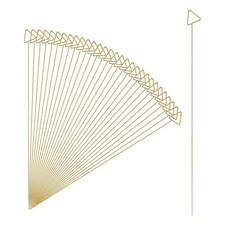 30 Pcs Table Card Holders, 11.8 Triangle Metal Craft Wire Picture Clip, Gold