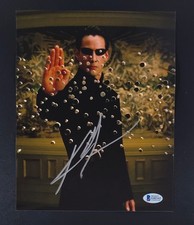 Keanu Reeves Signed 8x10 Photo The Matrix Neo Sci-Fi Icon Beckett BAS COA Auto