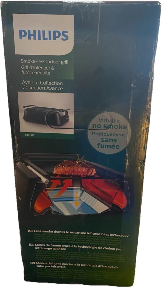 Philips Smokeless Indoor Grill Advanced Infrared Heat Cooker HD6371 BRAND NEW 🔥 - Image 3 of 4