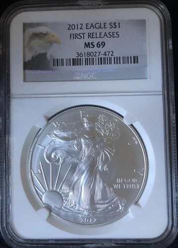 2012 American Silver Eagle NGC MS69 Early Release label No International Ship