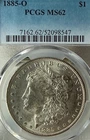 1885-O MS62 PCGS New Orleans Mint Morgan Silver Dollar