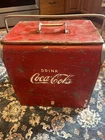 Vintage Original Coca Cola Metal Cooler Or Put Back Your Ratrod Storage Box USA