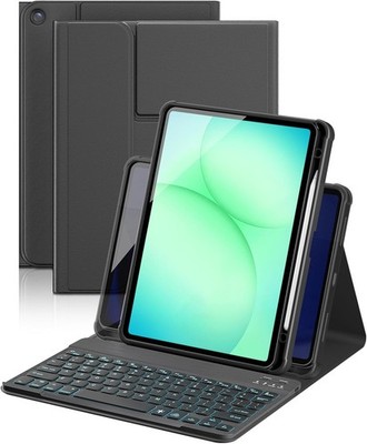 Case for Galaxy Tab A11 Plus 11-Inch, 360 Rotating Cover with Backlit Keyboard