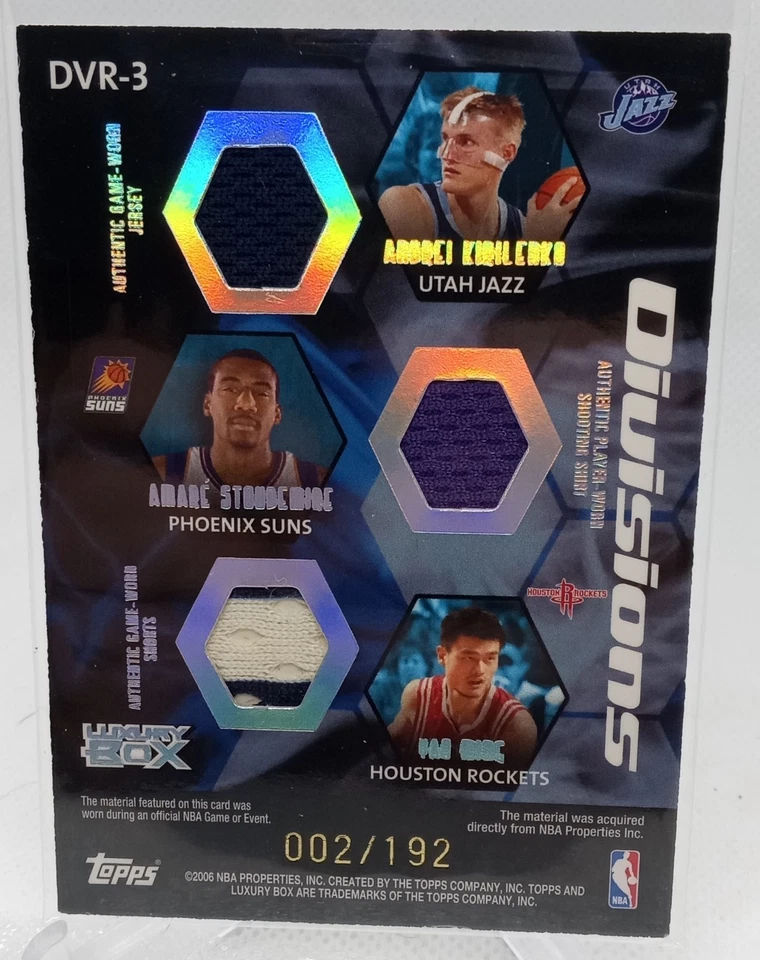 Luxury Box Divisions 2005 6 parches Shaquille O'Neal Yao Ming Stoudemire +/192 Foto 2 de 2