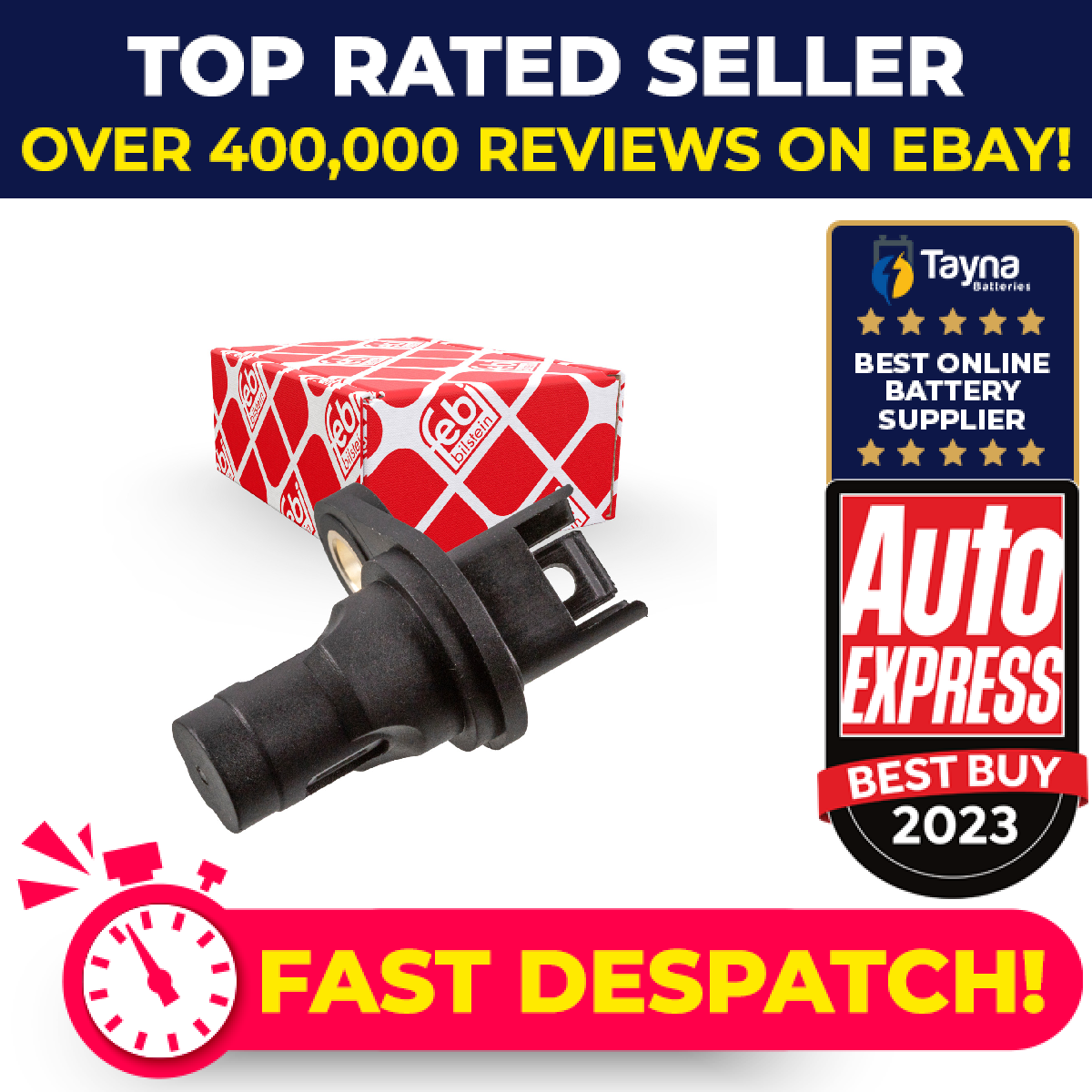 RPM / Crankshaft Sensor fits BMW 335 3.0 06 to 13 13627525015 Febi Quality New