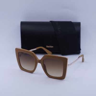 New Max Mara MM0051 73F Matte Light Brown/Shiny Rose Gold/Brown Gradient 52-2...
