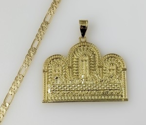 Authentic Last Supper Jesus Gold Plated 4mm Chain Necklace Oro Ultima Cena Dije Cadena
