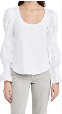 Cinq à Sept Libby Top Puff Sleeves Women s Minimalist Medium White