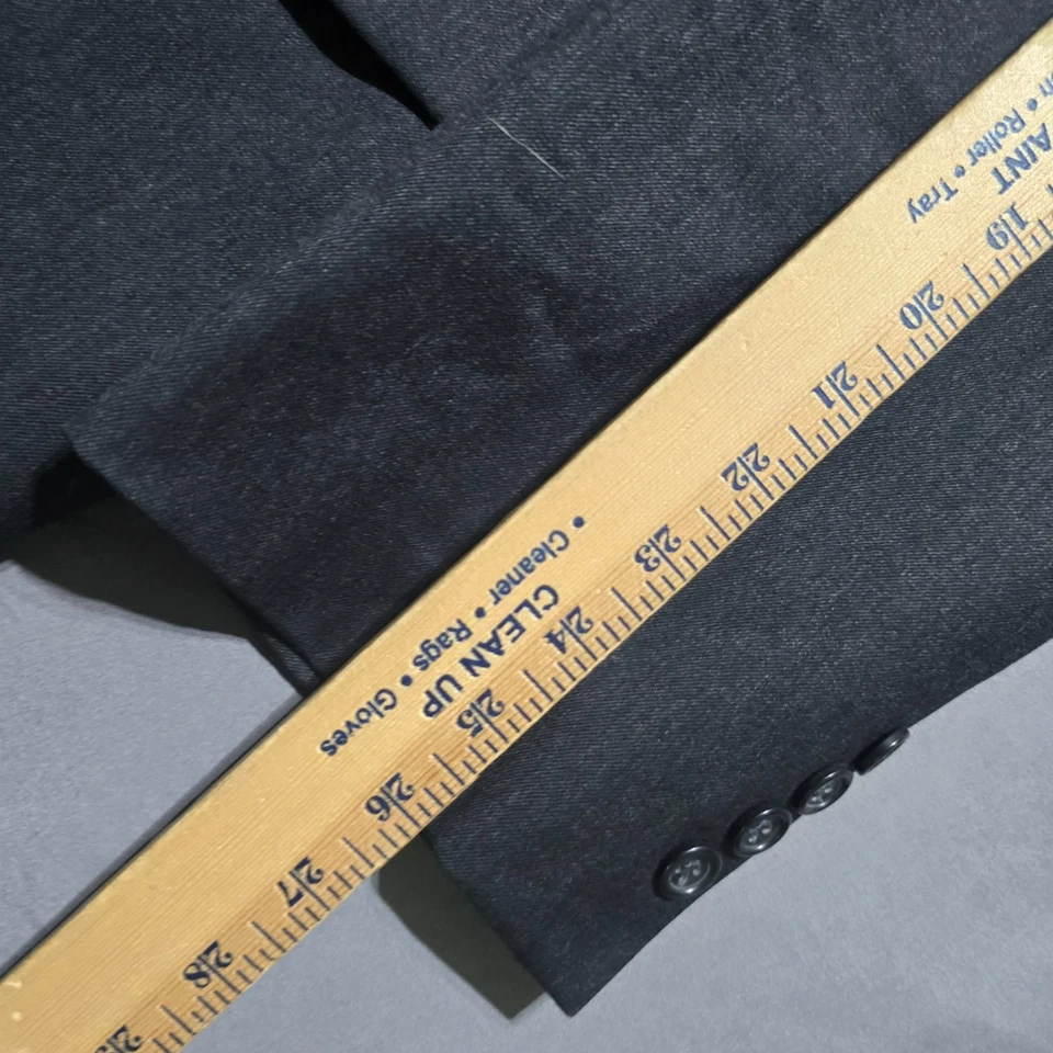 Mens Pronto Uomo Blazer 56L Sport Coat Suit Jacket Wool Two Button gray - Image 3 of 4