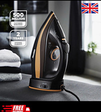 GEEPAS 2-in-1 Corded/Cordless Steam Iron Ceramic Soleplate 300ml Base