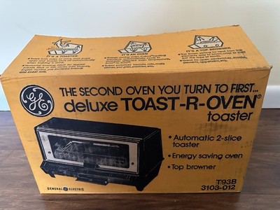Vintage GE Deluxe Toast-R-Oven Chrome A8T93B Tested Working Atomic Space Age