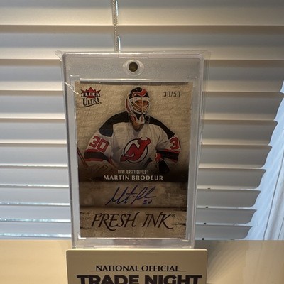 Fleer Ultra Martin Brodeur Fresh Ink Autograph UP-MB Devils 30/50 HUGE CARD SSP