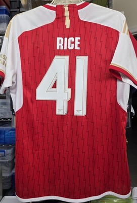 2023/24 adidas ARSENAL #41 RICE HOME SOCCER JERSEY Scarlet/White