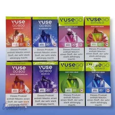 vuse go edition 01 schädlich Vuse GO 800/Edition 01 (Box) Einweg E-Zigarette 20mg/ml Geschmack wählbar