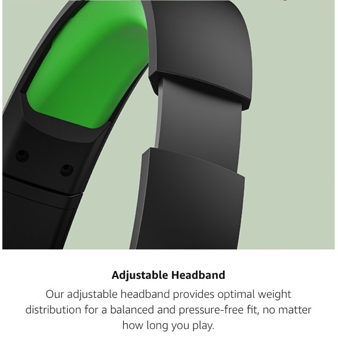 BINNUNE Wired Stereo Gaming Headset BG02 w/Microphone Black Green 3.5mm (READ)