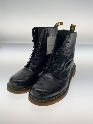 UK6 Black Leather Lace Up Boots Used