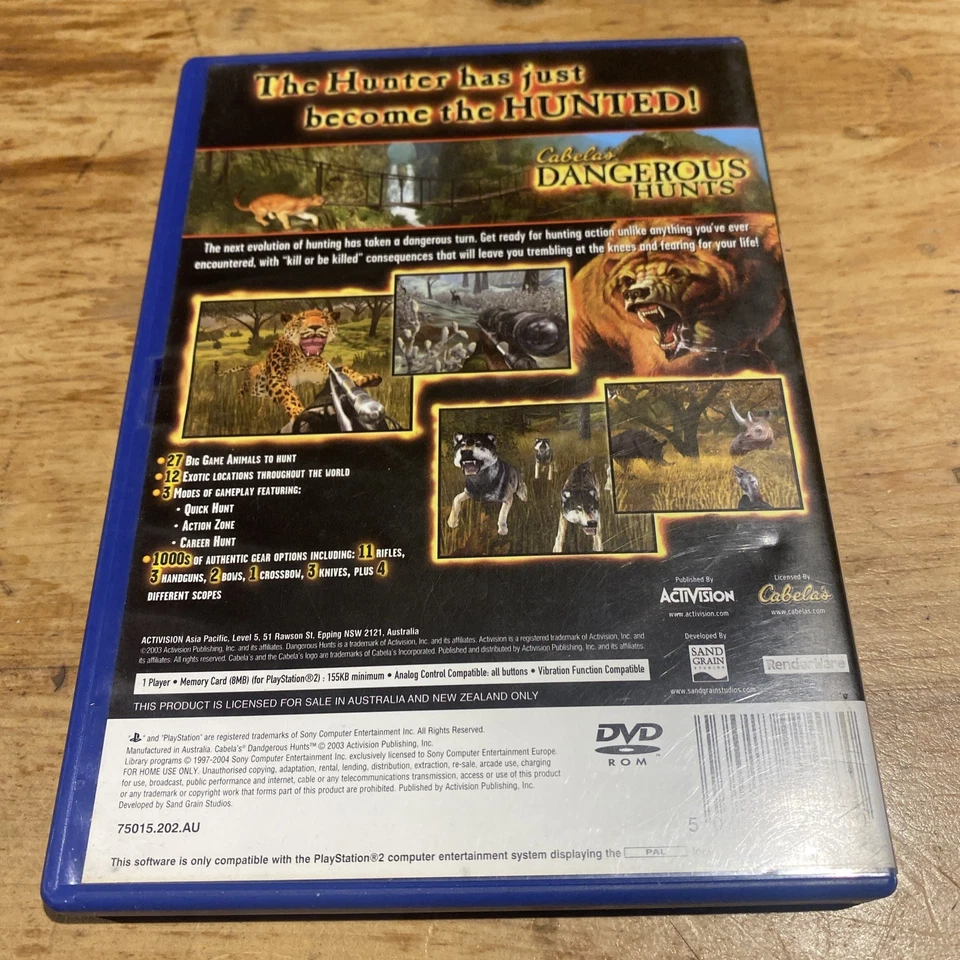 Cabela's Dangerous Hunts Sony PlayStation 2 PS2 - Tested Pal With Manual  - Image 2 of 4
