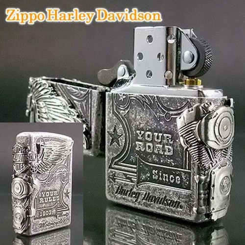 ZIPPO/HARLEY- DAVIDSON : Cigarette Oil Lighter : JAPAN LIMITED EDITION : HDP-28 - Picture 9 of 13