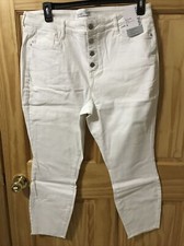 NINE WEST WOMEN’S JEANS SIZE 16 WHITE NWT  (7-TW-261)