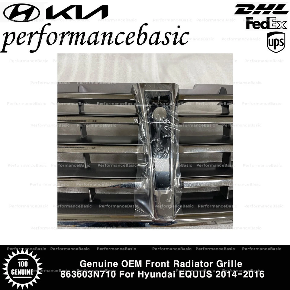 Genuine OEM Front Radiator Grille 863603N710 For Hyundai EQUUS 2014-2016 - Image 4 of 4