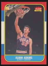 Alvan Adams #2 1986-87 Fleer Basketball Phoenix Suns NM Near Mint Set Break