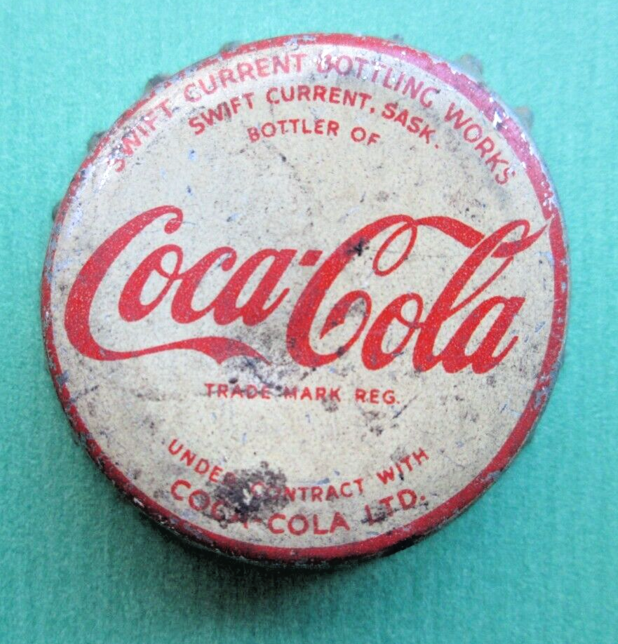 VINTAGE CORK SODA CAPS SWIFT CURRENT BOTTLING WORKS SASKATCHEWAN COCA