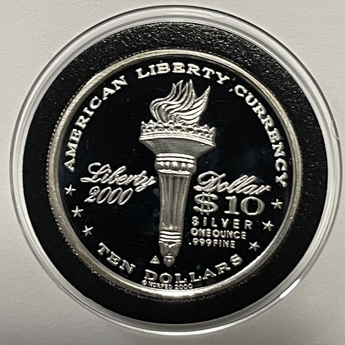 2000 NORFED Liberty Proof Collector Coin 1 Troy Oz .999 Fine