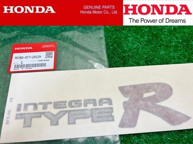 HONDA INTEGRA GENUINE OEM STICKER L. SIDE (TYPE R) 75783-ST7-Z01ZA