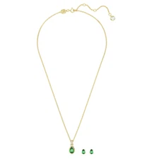 Swarovski - Chroma set - Mixed cuts, Green, Gold-tone plated