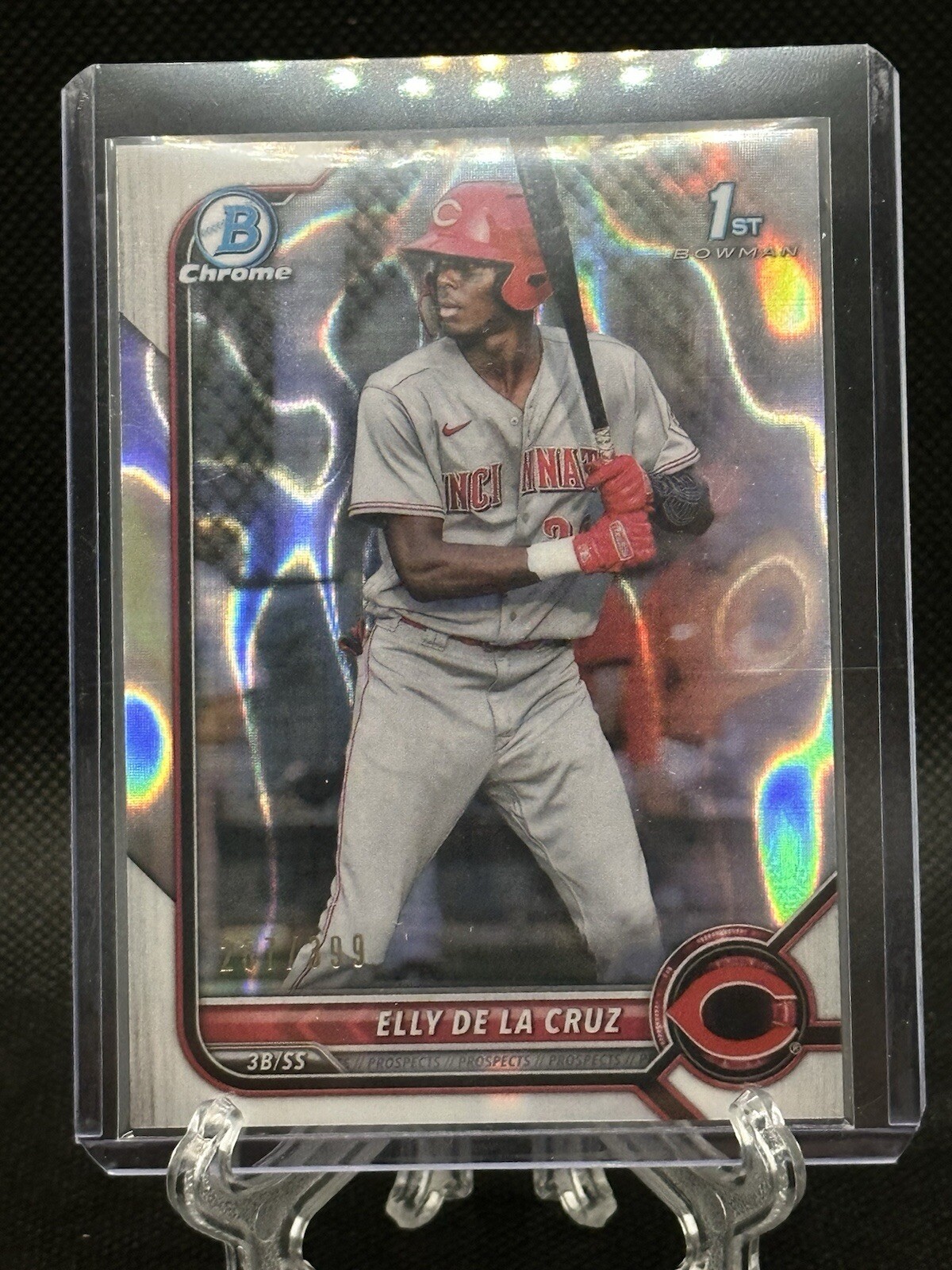 2022 Bowman - Chrome Prospects Lava Refractor #BCP-50 Elly De La Cruz /399 (RC)