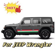 For Jeep Wrangler Side Decals 2pcs Tricolor Stripe National Flag Car Sticker For Jeep Wrangler Side Decals 2pcs Tricolor Stripe National Flag Car Sticker
