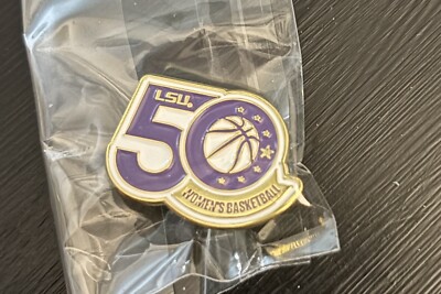 LSU TIGERS WOMENS BASKETBALL 50th ANNIVERSARY HAT LAPEL PIN