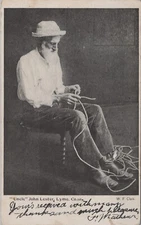 Lyme, CT: 1906 Uncle John Lester - Vtg New London Co Connecticut Postcard