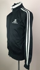 ARENA "Tangerine" Black Track Jacket Men's Size L Full-Zip Shiny Tracksuit Top