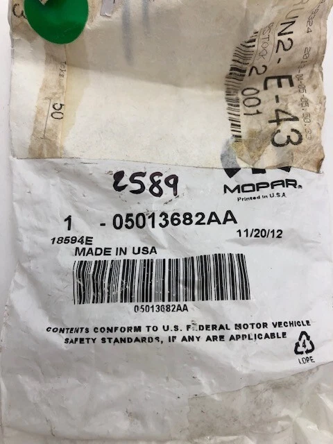 Jeep Liberty Grand Cherokee 2001-2004 cilindro de bloqueo de puerta OEM Mopar 5013682AA Foto 2 de 4