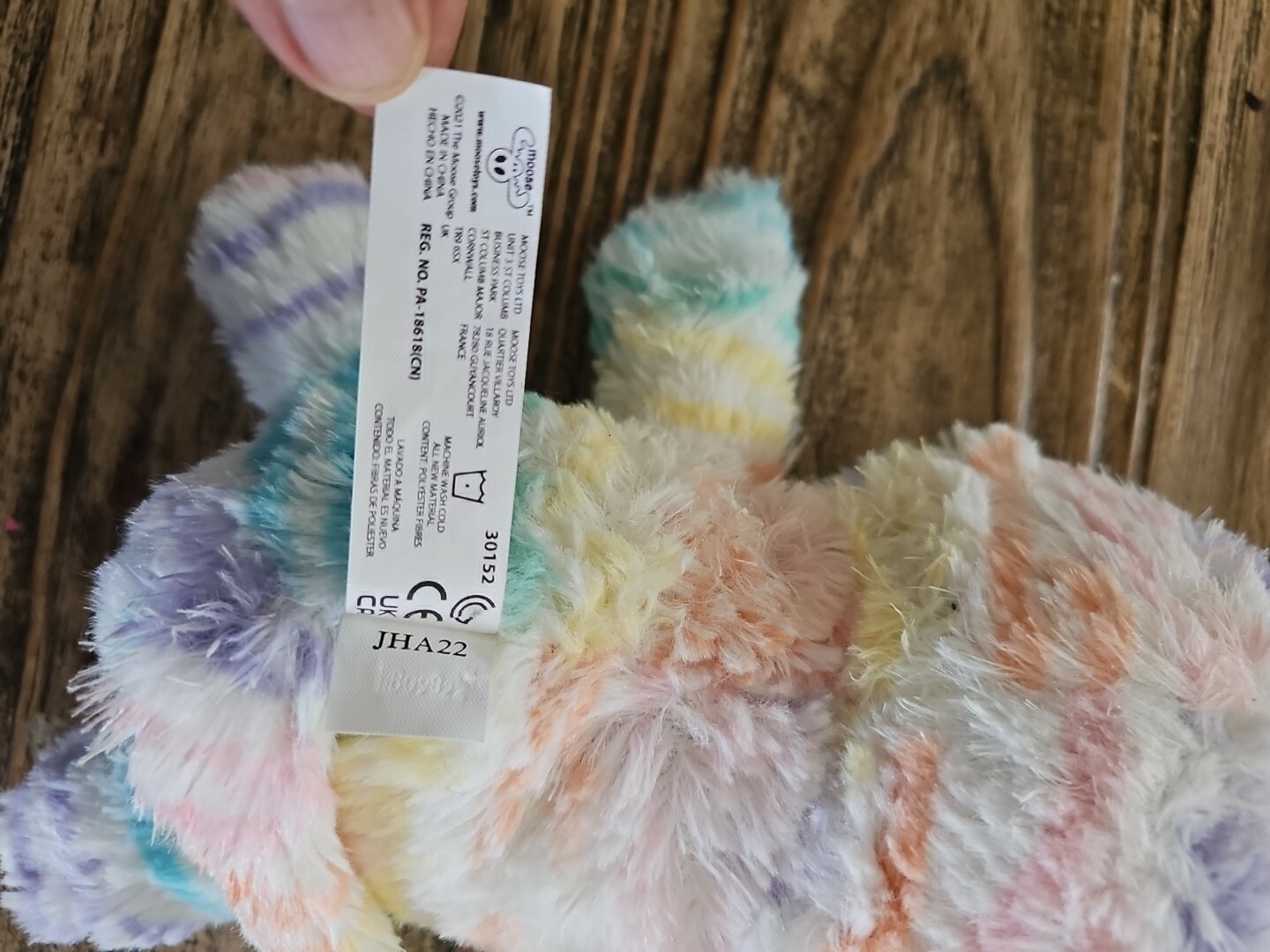 Moose SCRUFF-a-LUVS Cat Plush Pastel RAINBOW 25cm approx Stuffed Animal Furry 