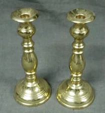 Virginia Metalcrafters Brass Candlestick Candleholders Colonial Williamsburg
