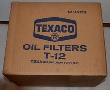 Vintage Texaco T-12 Oil Filter Unopened 12 Pack Case Nos Vintage Texaco T-12 Oil Filter Unopened 12 Pack Case Nos