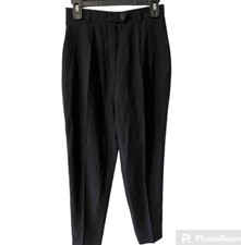 Escada Elements Pants Womens Sz 2 Black Wool ...